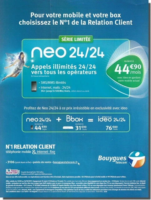 Publicité Presse Originale Bouygues 2010 – Couleur – Collection Pub Vintage