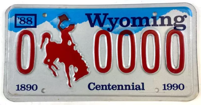 St Valentines Hugs Wyoming 1988 Sample License Plate Vintage Decor Collector