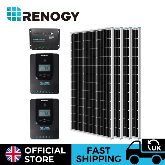 RENOGY SOLAR PANEL Kit 100W 200W 400W Mono Starter 12V w/ Charge