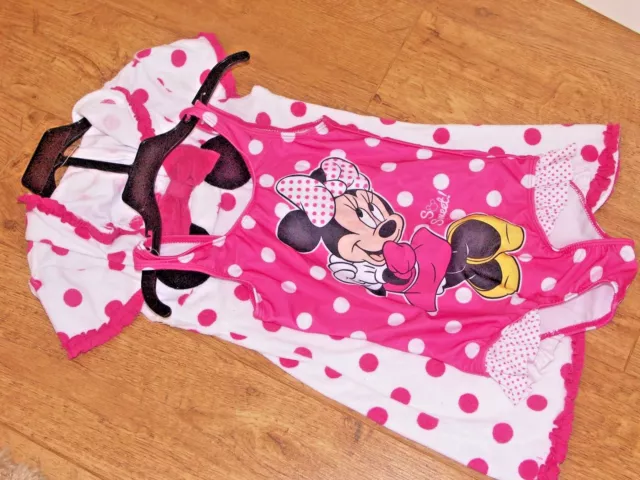 Genuine Disney Girls 2/6 years Minnie Mouse One Piece Swim Suit & Cover Up Set