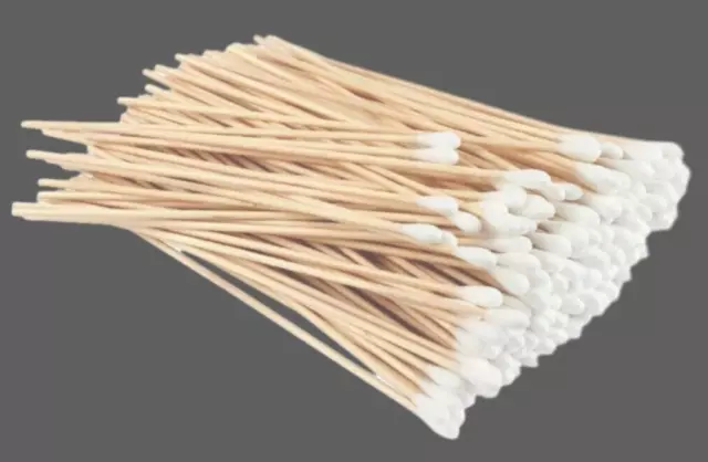 Extra Long Cotton Medical Swab 6" Makeup Applicator Bud Swabs UK. Pack of 10.