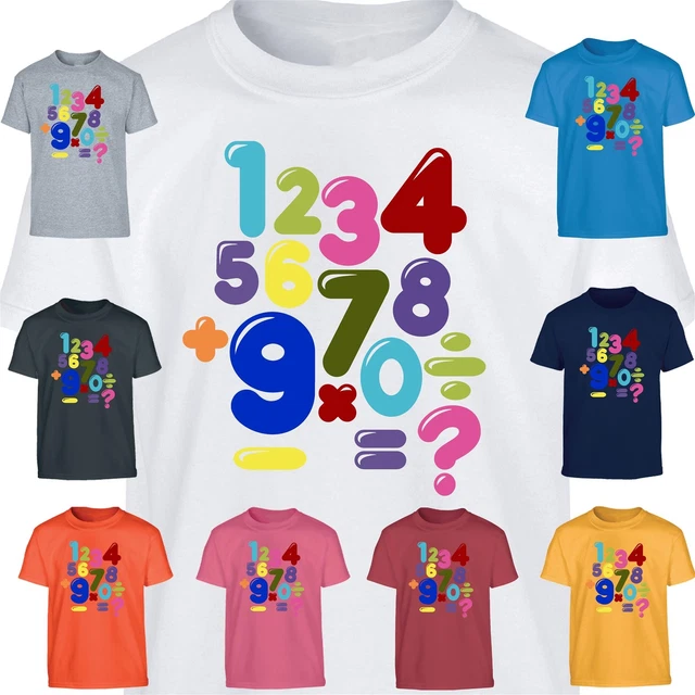 Shirt With Numbers On It Math Day Kids T-Shirt - Number Themed Graphic ...