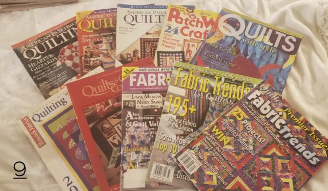 10 Quilting Quilter Quilts Magazines Lot  Pattern Patchwork Craft Fabric Sewing