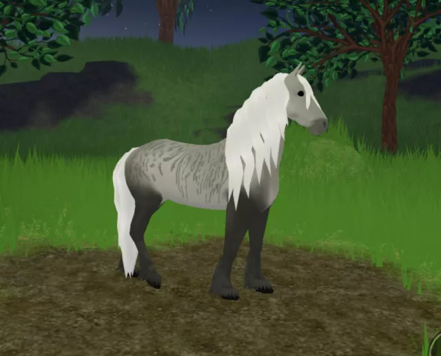 Wild horse island Roblox Friesian horse in 2023