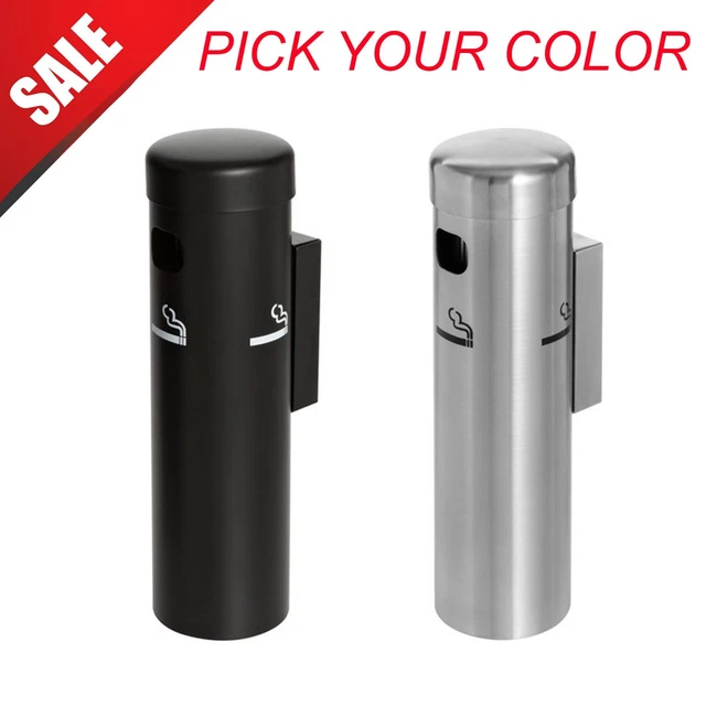 PICK YOUR COLOR 12 3/4" Commercial Wall Mounted Cigarette Ash Receptacle