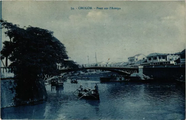 CPA AK VIETNAM CHOLON - Bridge sur l'Arroyo (256878)