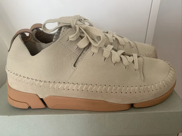 CLARKS ORIGINALS TRIGENIC Flex Sneaker Off White Leather UK 4.5