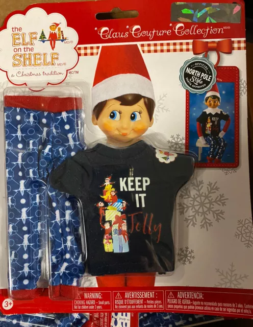 Elf on the Shelf Jolly Jammies Pajamas for doll Claus Couture Collection RARE