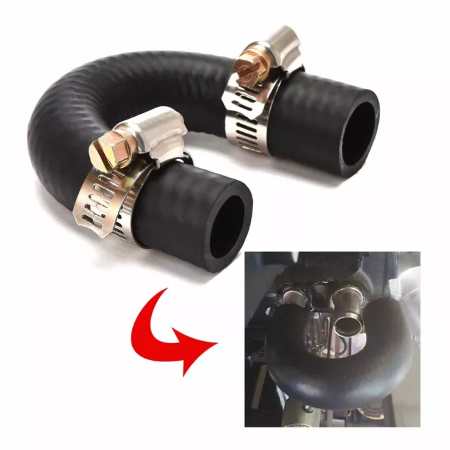 LS Heater Core Bypass Delete Hose Coolant Crossover w/ Clamps Chevy Pontiac
