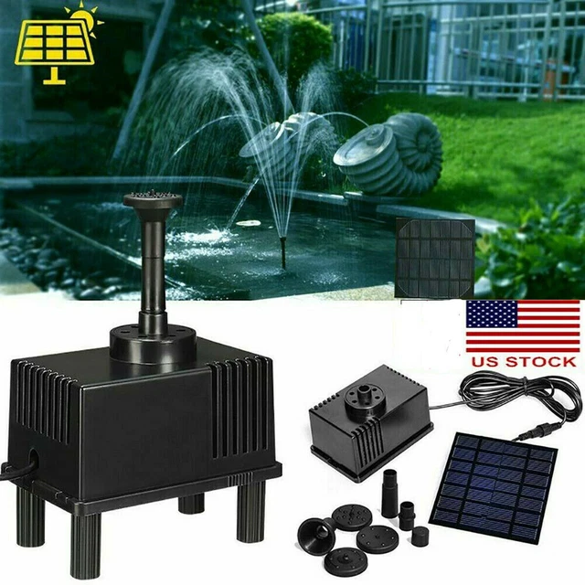 Bomba de agua solar de 1,5 W estanque jardín fuentes sumergibles + filtro de esponja