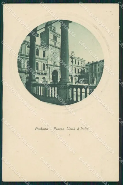 Padova città Piazza Unità d'Italia cartolina QT5006