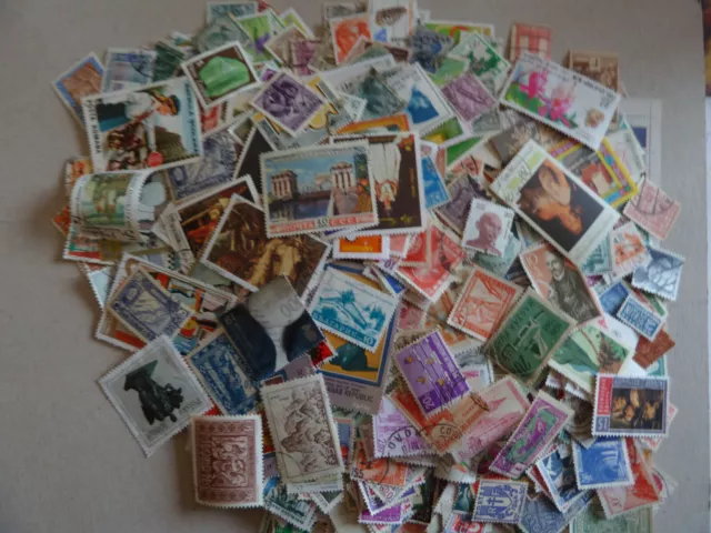 Monde - Superbe Lot 1000 Timbres Differents Obliteres