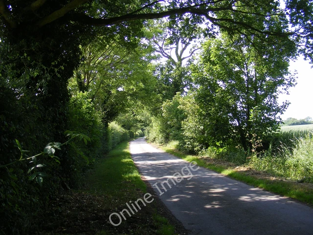Photo 6x4 Chapel Road  (U2123) Saxtead Little Green Looking towards Saxte c2011