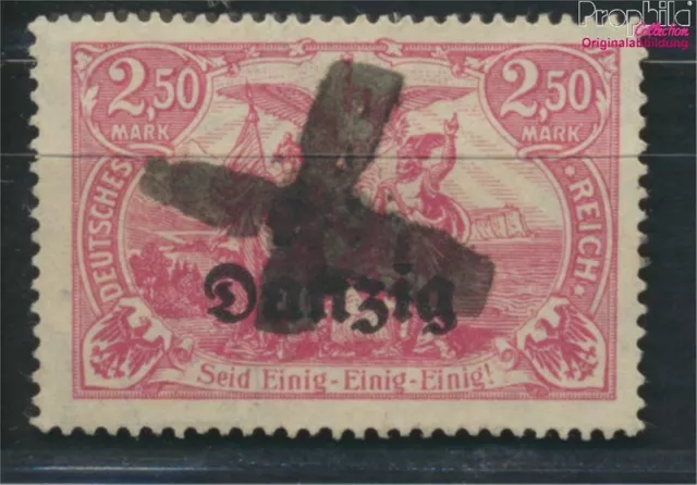 Briefmarken Danzig 1920 Mi 12b geprüft gestempelt (9695572