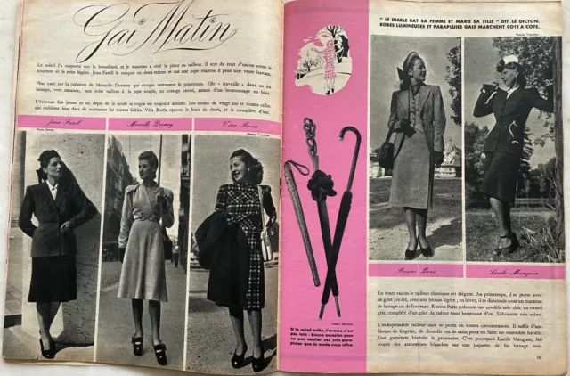 MARIE-FRANCE n° 118 du 19 Février 1947 ancienne revue mode couture pour femme 2