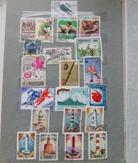 Album soviétique avec timbres, Tchécoslovaquie, Bulgarie, URSS, pays des... 3