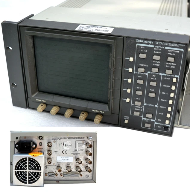 Tektronix Wfm 1971 10/12ft Serial Digital Component Waveform Monitor SN32