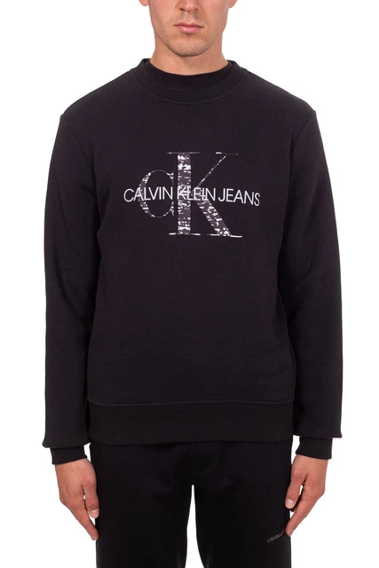 CALVIN KLEIN JEANS - Felpa uomo con logo monogram reflective