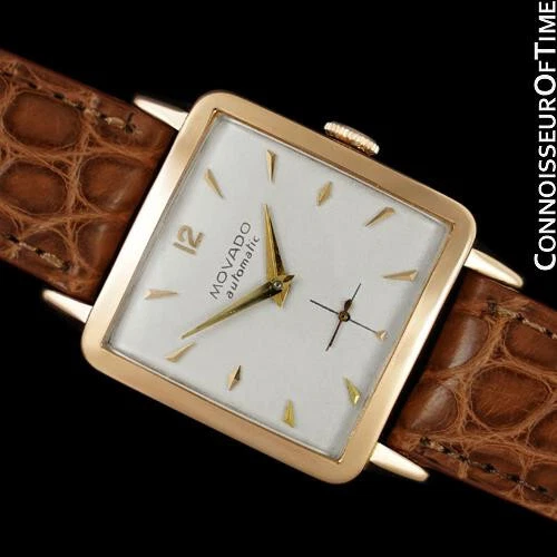 Orologio MOVADO Vintage da Uomo Automatico Oro Rosa 18K anni '50 - Nuovo di zecca con Garanzia