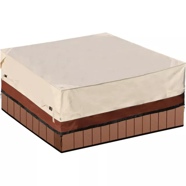 Hot Tub Cover- Square Spa Covers for Hot Tub Waterproof & Anti-UV with Corner...