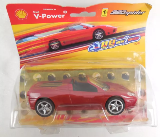 Mattel Shell V-Power 360 Ragno Modello Scala 1:3 8 Rosso Modellino Auto Nuovo