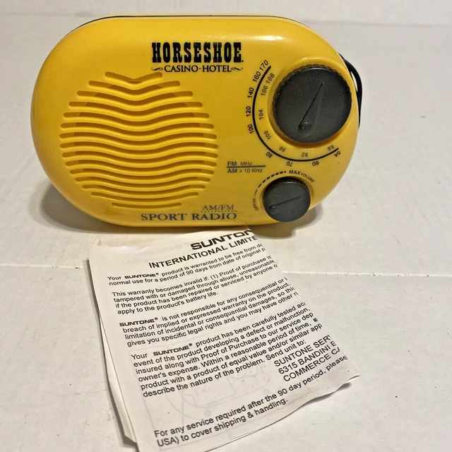 Horseshoe Casino Hotel Yellow AM/FM Sport Radio