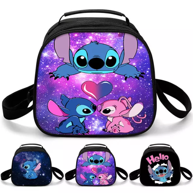 Lilo and Stitch Lunch Box Bag Kids Thermal Insulated Shoulder Strap Picnic Tote