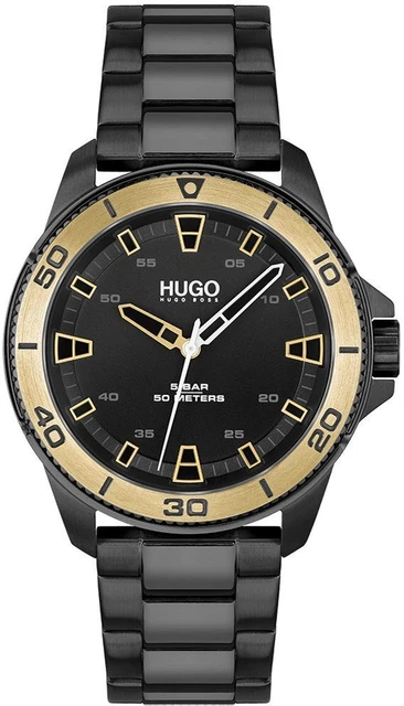HUGO Herrenarmbanduhr Quarzuhr 1530225 Mineralglas Edelstahl 44mm B-WARE