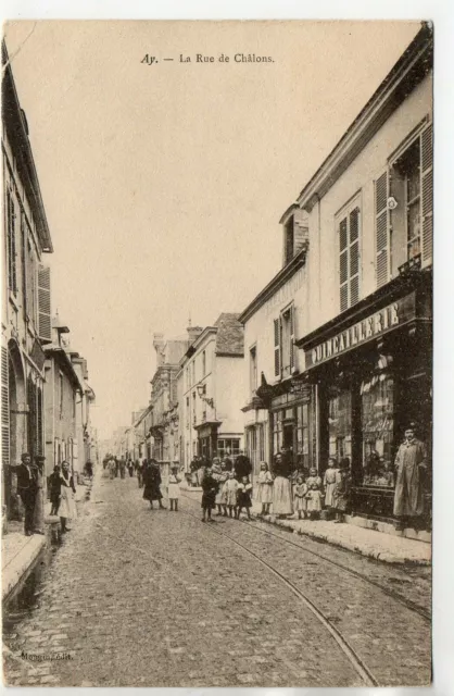 AY - Marne - CPA 51 - la Quincaillerie de la rue de Chalons