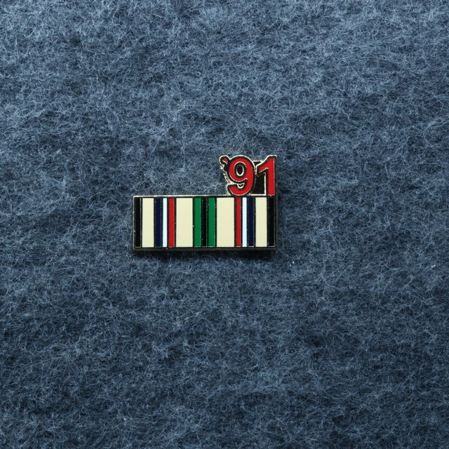 Military Hat Pin: 1991 Desert Storm Service Ribbon [7/8"]