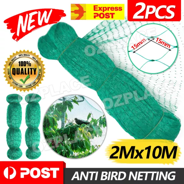 Anti Bird Netting Garden Net Mesh Commercial Fruit Tree Pond Protect Cover 2Pcs