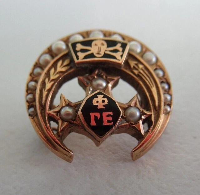 USA FRATERNITY PIN Phi Gamma Epsilon. Made In Gold 10K. 3.02Grams. 1864 ...