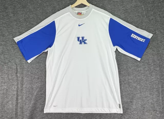 Nike Fit-Dry Elite University of Kentucky Short Sleeve Shirt White Size M