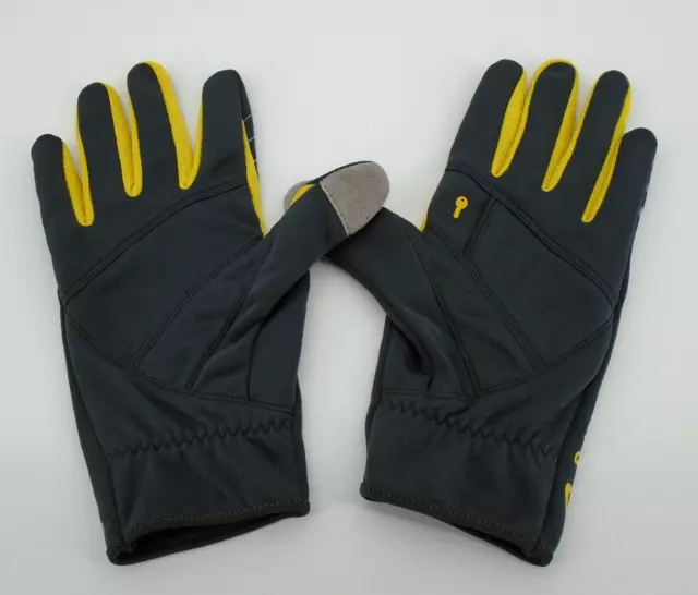 Nike Livestrong Running Gloves Womens Medium Dri-Fit Anthracite/Varsity Maize 2