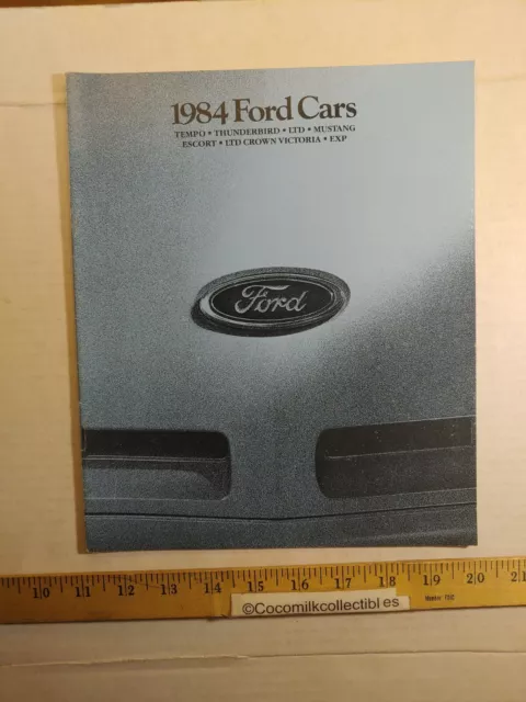 Vintage 1984 Ford Cars Sales Brochure Tempo Thunderbird Mustang Escort