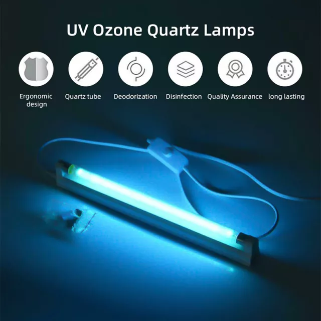 T5 UV Home Light LED Ozone Lamp Tube 6W 8W Quartz Light 110V/220V Plug Timer