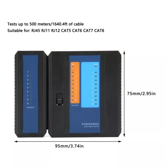 RJ45 Network Cable Tester Multipurpose Network Cable Tester Tool For RJ45 RJ OBF