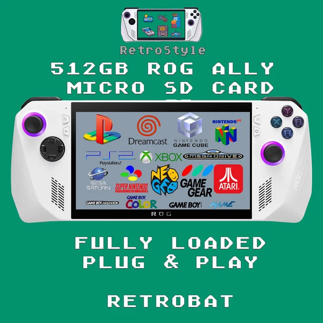512GB ROG ALLY Micro SD Card Fully Loaded Retro Expansion £109.99