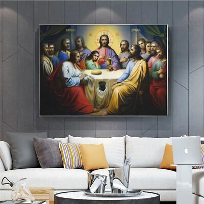 The Jesus Last Supper Canvas Wall Art Religious Jesus Christ Poster Decoration 3