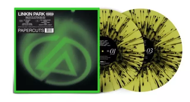 Linkin Park - Papercuts SPOTIFY YELLOW & BLACK SPLATTER LP Vinyl PRESALE