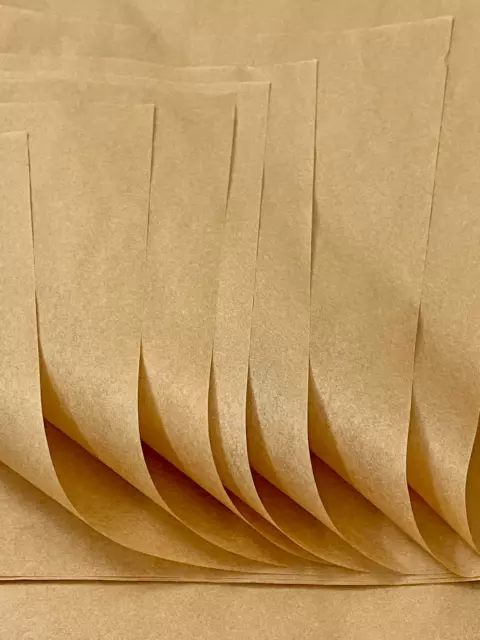 100 Sheets 14.5" x 20" Kraft Natural Tissue Wrapping Art Gift Paper - Acid Free
