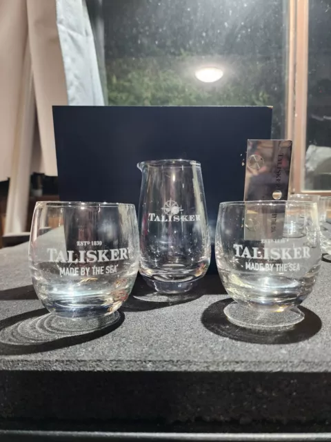 Talisker Whisky Glasses Pourer Set Promo Whiskey