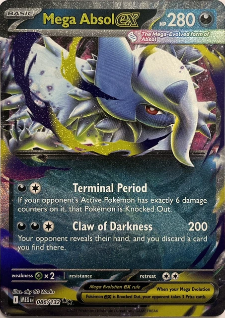 POKÉMON TCG MEGA Evolution - Mega Absol EX 086/132 - Double Rare Holo ...