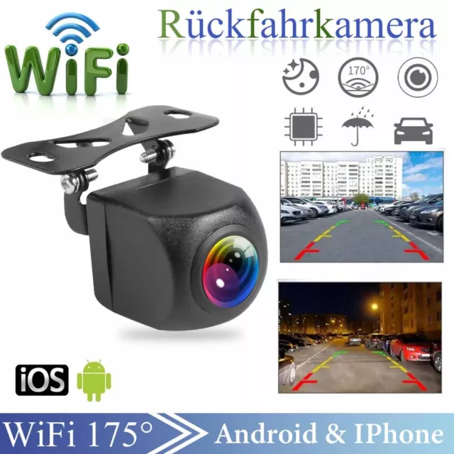 Wireless Auto 175° Digital WiFi Funk Farb Rückfahrkamera Für IOS Android KFZ LKW