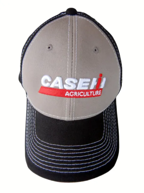 Case IH Agriculture New 100% Cotton Grey Black Baseball Cap Hat