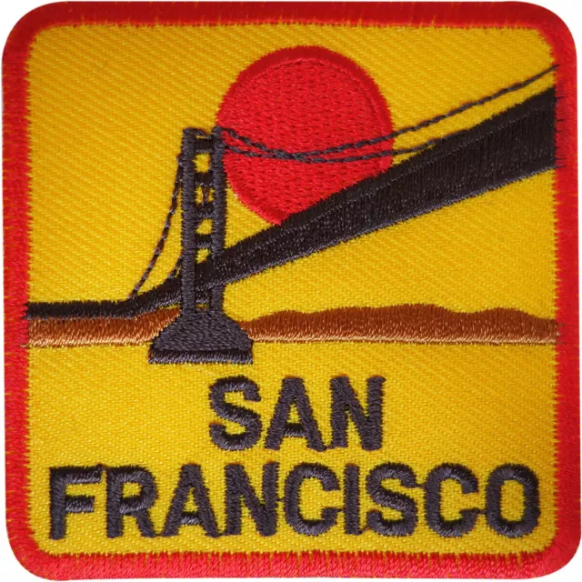 San Francisco Patch Abzeichen Eisen Nähen bestickt California Golden Gate Brücke