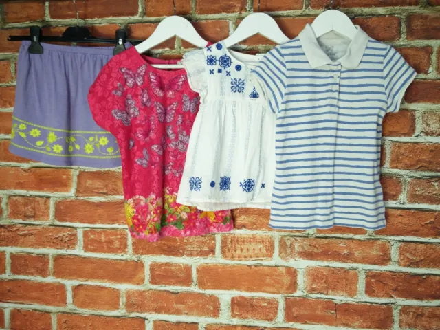 Girls Bundles Aged 4-5 Years Next Bluezoo Etc Polo Top T-Shirt Skirts Set 110Cm