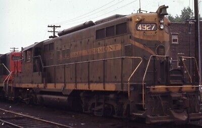 CV CENTRAL VERMONT Railroad Train Locomotive 4927 Original 1971 Photo Slide
