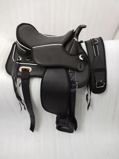 SELLE DE CHEVAL cuir western fait main tonneau course coureur