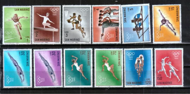 San Marino 1964 802-13 Deportes Olimpiada Tokio